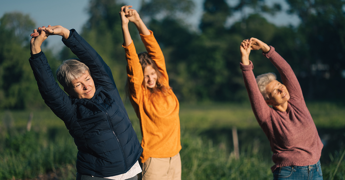 A group stretching in a field