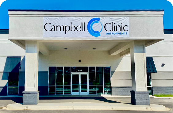 Campbell clinic sign on a white building
